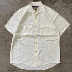 80s RALPH LAUREN ラルフローレン 麻混 半袖 シャツ M