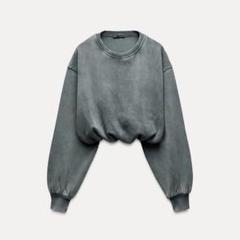 ZARA ミディアムグレー クロップドフーディ XXL セットアップ 2025年最新】zara クロップド フーディの人気アイテム - メルカリ