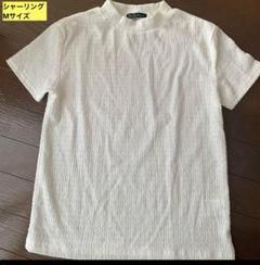 品　ホワイト 半袖シャツ シャーリング　白 Mサイズ　韓国　薄手