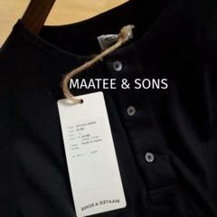 未使用、タグ付】MAATEE & SONS カットソー 長袖 ブラック
