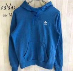 adidas　アディダス　トレフォイル　刺繍ロゴ　パーカー　フーディー　M 古着