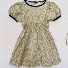 夏物最終値下げ‼️【110】ブランシェス ワンピース ねこ パフスリーブ　女の子