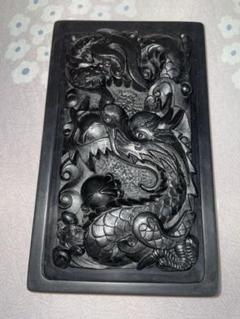 黒色ドラゴン彫刻の文箱 - メルカリ