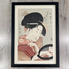喜多川歌麿 手摺木版画 『名所腰掛八景 鏡』悠々洞出版 昭和時代