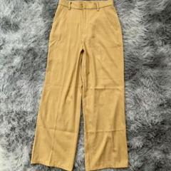 美品✨【GRL】イエロー ワイドレッグスラックス カラーパンツ (M) ビジネス