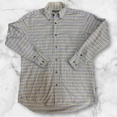 BURBERRY LONDON チェック柄 コットン 長袖シャツ 青