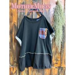 ハンドメイドhandmade★ロックタッチのブラックスムースニットTee