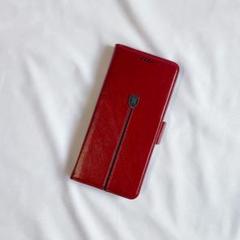 ★AQUOS Sense4 Plus 手帳型 ケース レッド エンブレム