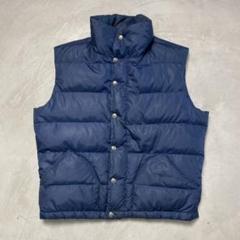 ★美品LLBeanパッカブルダウンベストグースダウンMネイビーNORTH茶タグ ☆美品LLBeanパッカブルダウンベストグースダウンMネイビーNORTH