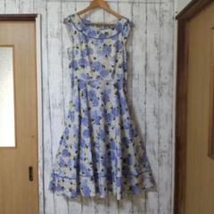 ローラアシュレイ ワンピース 9 花柄 リネン 麻100% 未使用に近い DMW LAURA ASHLEY - ローラアシュレイ ワンピース 9 花柄 リネン 麻