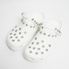 【新品未使用】クロックス パンクカスタム スタッズ シルバー M8W10 26