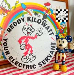 ブリキ看板　レディキロワット②　アメリカン雑貨　アメリカンフェンス　ガレージ