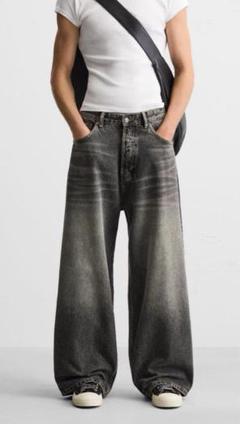ZARA 新品 完売　BAGGY FIT デニムパンツ　ブラック　34サイズ ZARA BAGGY FIT デニムパンツ - LIMITED EDITION | 3991/480