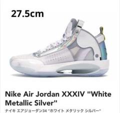 AIR JORDAN エアジョーダン34 ホワイトメタリックシルバーのサムネイル