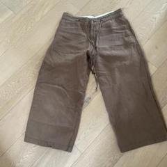 ハグオーワー/カジュアルパンツ(レディース)の中古/未使用品 - メルカリ オフィス ハグオーワー☆6ozシャンブレーテーパードパンツ カジュアルパンツ