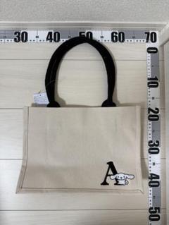 新品　イニシャル帆布トートバッグ(A4)A(シナモロール)