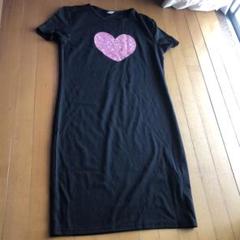 SHEIN 黒 半袖ワンピース 12Y