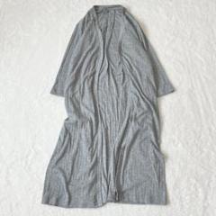 【S】無印良品♦︎ロングカーディガン　７分袖　ポケットあり　無地　綿混　a583