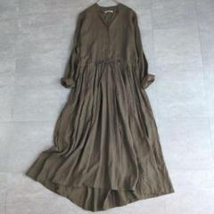 ブラッククレーン　ロング　ワンピース　CLASSY DRESS　リネン　フレア