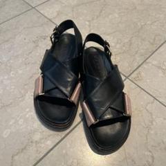 マルニ MARNI サンダル ブラック 約25.5cm イタリア39サイズ