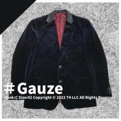 Gauze　テーラードジャケット　ベロア　日本製　サイズ42 秋冬 ✓1930