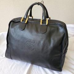 【極美品】LOEWE アマソナ32 アナグラム ハンドバッグ レザー ブラック