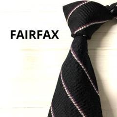 FAIRFAX フェアファクス ネクタイ　ストライプ　ブラック　ウール混のサムネイル
