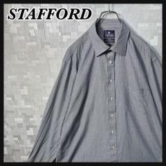 STAFFORD ストライプ 長袖 シャツ XL〜2XL程度 メンズ US 古着