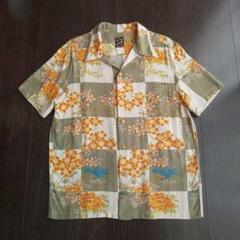 【Oniwa soto 】オニワソト シャツ 美品 孔雀 半袖 アロハ 和柄 S Oniwa soto 】オニワソト シャツ 美品 孔雀 半袖 アロハ 和柄 S