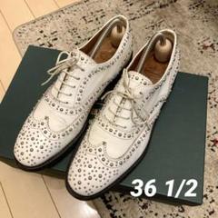 【極美品】Church's チャーチ　エスパドリーユ　フラットシューズ　白36 church's burwood ホワイト 白 スタッズ 革靴 36 1/2 - メルカリ