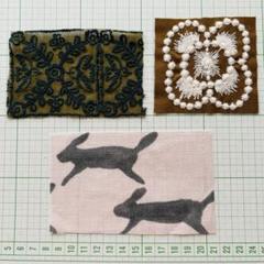 mina perhonen.刺繍ハギレ.ハンドメイド.はぎれ♢♢♢
