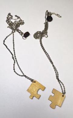 Good Wood New York, ペアチェーンネックレス (パズル黄)