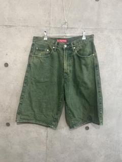 【Supreme】 baggy denim shorts 30 緑