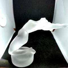 ラリック クリスタル　LALIQUE　クリスタルガラス　二人の女性像　裸婦像 Yahoo!オークション -「ラリック女性像」(ガラス) (工芸品)の