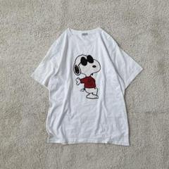 スヌーピー Tシャツ ビックプリント 半袖カットソー コットン カジュアル