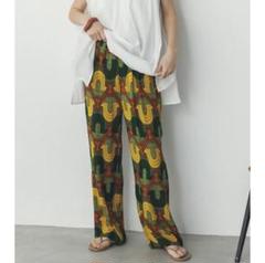 【現行品】Noia レーヨン プリント イージーパンツ 25SS