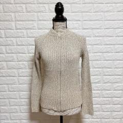 MAX&Co. イタリア製リネン混ジップニット M ベージュ
