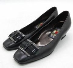 【未使用品】MIHAMA ミハマ　上品なレザーパンプス　ブラック　22㎝ 未使用品】MIHAMA ミハマ 上品なレザーパンプス ブラック 22㎝の