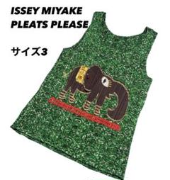 ◎プリーツプリーズ荒木経惟タンクトップトップスノースリーブ