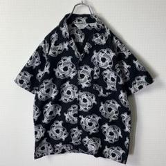 COOTIE オープンカラーシャツ L 日本製 総柄 シャツホコ コットン ロゴ