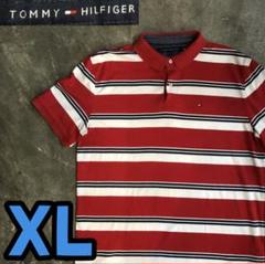 4T5611 TOMMY HILFIGER ボーダー　ポロシャツ　アメカジ　古着