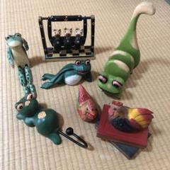 フック　バリ人形　カエル　鶏　ブランコに乗った猫　まとめ売り