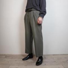 Christian Dior シングル2タックスラックスパンツ カーキ/VW38