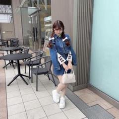 evelynハートデニムJK・ハートデニムSKセット 青 evelynハートデニムJK・ハートデニムSKセット 青
