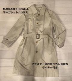 MARGARET HOWELL ベージュ スプリングコート　S ゆったり MARGARET HOWELL PROOFED COTTON COATING 急な雨でも困らない撥