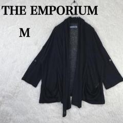 【ジエンポリアム】ロールアップタブ ニット オープンフロントカーディガン M