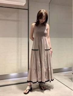 新品未使用 ニットコンビティアードワンピ ピンク 25368602_c22.jpg