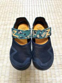 19cm New Balance カモフラージュ サンダル　キッズ