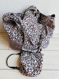 アンビリオン カシュカシュ ヒョウ柄 トートバッグ エコバッグ 大容量