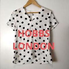 HOBBS LONDON ホッブス ロンドン　ドット柄 Vネックブラウス